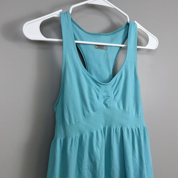 Athleta Tank Top Womens Medium Blue Racerback Empire Waist Workout Athleisure - Picture 3 of 9